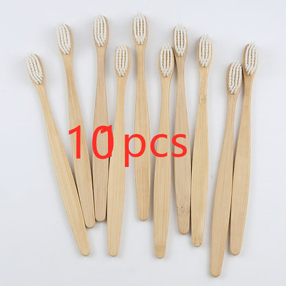 Bamboo toothbrush rainbow bamboo toothbrush colorful bamboo toothbrush environmental protection bamboo handle toothbrush