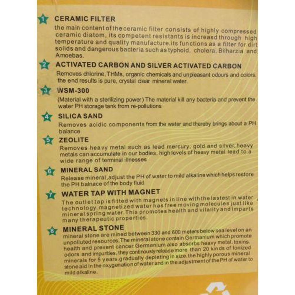 24L Benchtop 8 Stage Water Filter - Alkaline & Mineral Ceramic Carbon