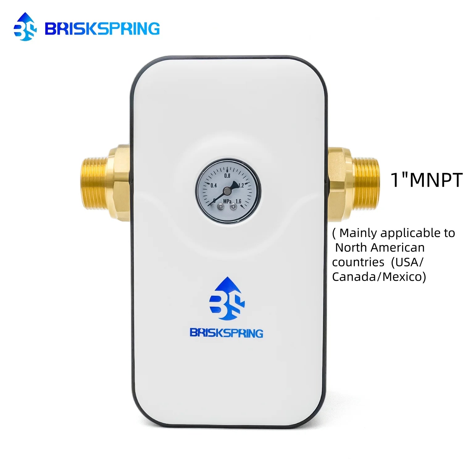 BriskSpring No Salt Water Softener System Whole House Water Conditioner & Descaler Anti-Limescale for Hard Water 6T/H Large Flow