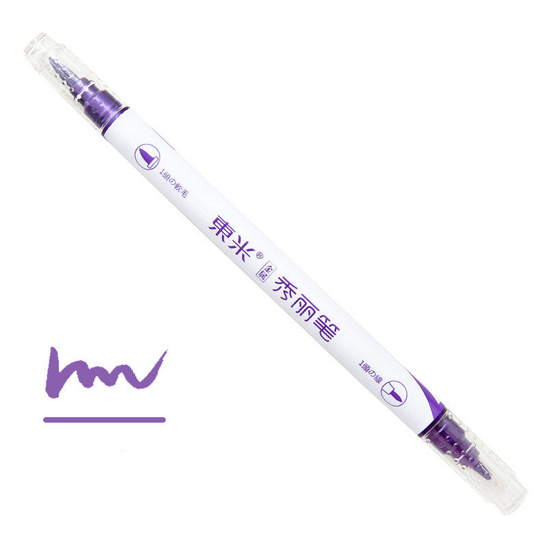 Hand-painted Multifunctional Refillable Soft Tip Calligraphy Pen