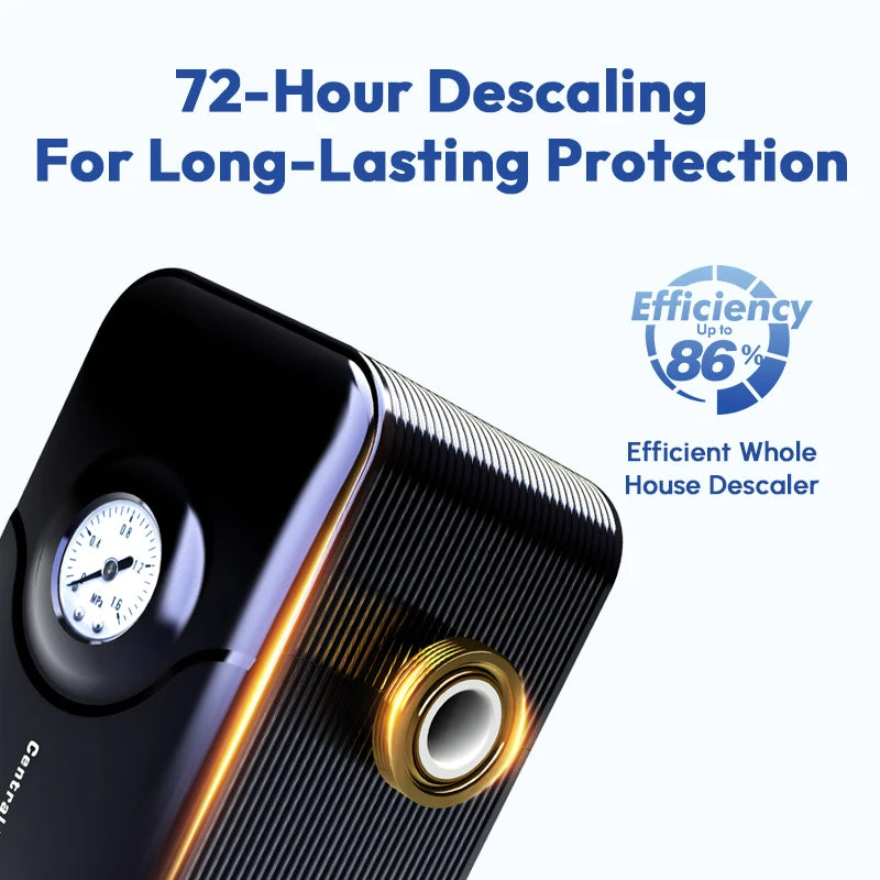 BriskSpring No Salt Water Softener System Whole House Water Conditioner & Descaler Anti-Limescale for Hard Water 6T/H Large Flow