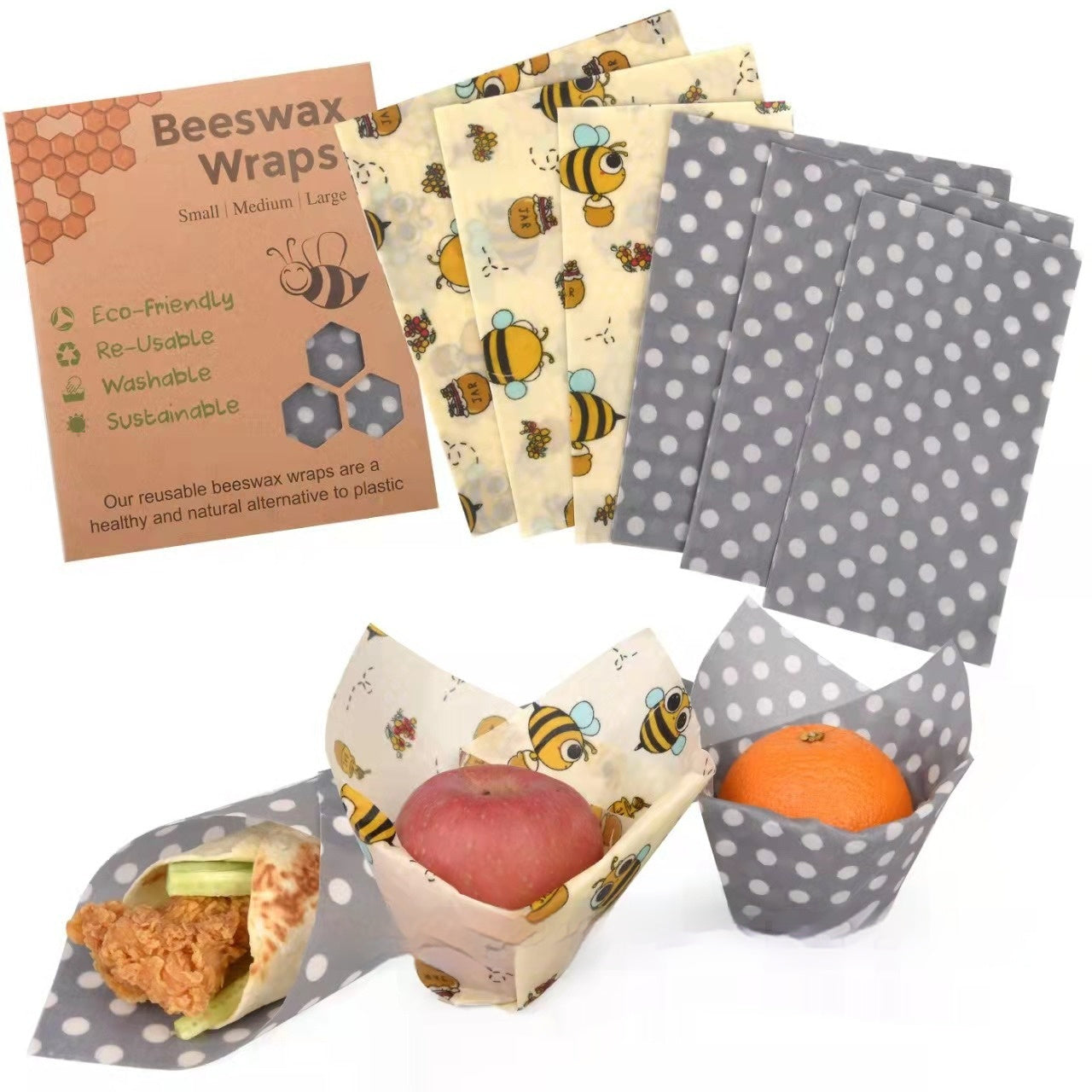 Beeswax Preservation Cloth Preservative Film Recyclable Food Packaging