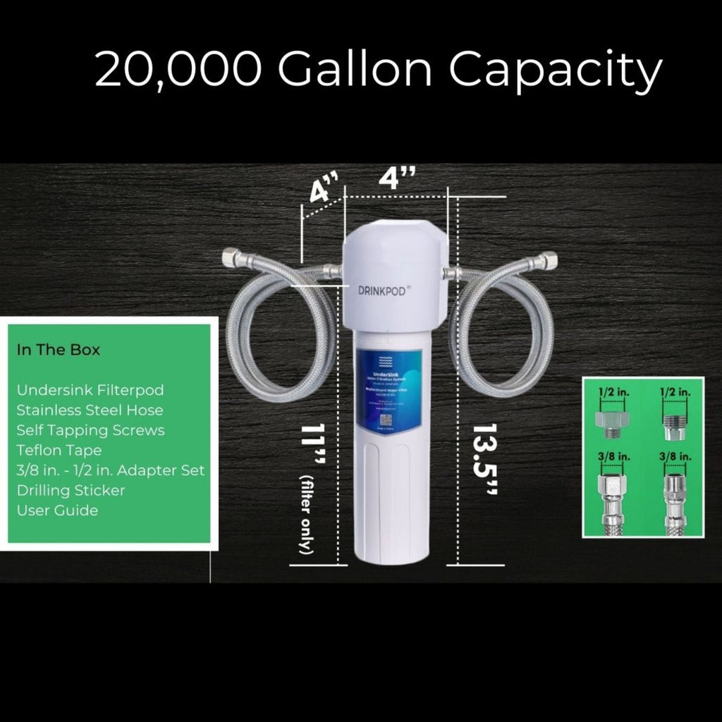 Under Sink Drinking Water Filter System, 3 Years or 20K Ultra High
