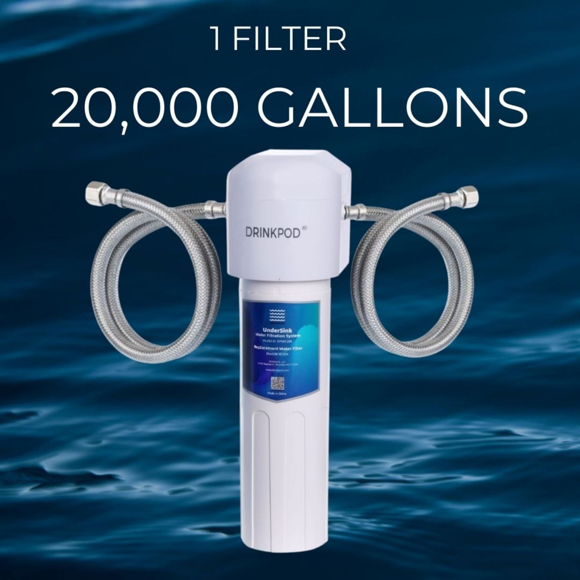 Under Sink Drinking Water Filter System, 3 Years or 20K Ultra High