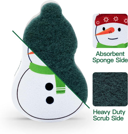 Kitchen Sponges For Dishes, Non-Scratch Dish Sponge For Cleaning, Long Lasting Dual-Sided Scrub Sponge, Multipurpose Heavy Duty Kitchen Cleaning Sponges For Kitchen, Bathroom, Sink