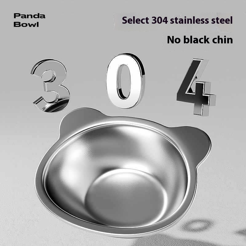 Stainless Steel Cat Water Bowl Pet Neck Protector Elevated Rack Pet Bowl