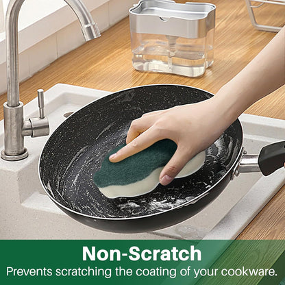 Kitchen Sponges For Dishes, Non-Scratch Dish Sponge For Cleaning, Long Lasting Dual-Sided Scrub Sponge, Multipurpose Heavy Duty Kitchen Cleaning Sponges For Kitchen, Bathroom, Sink