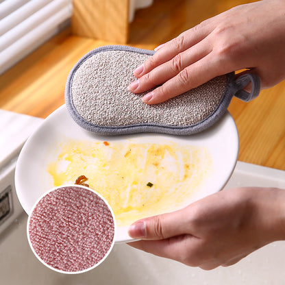 Sponge Scouring Pad Dish Cloth Kitchen Cleaning Double Sided Magic Wipe